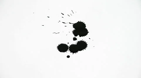 Inkblot on paper Stock-Footage 32255234