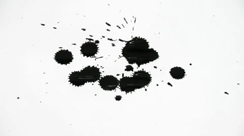 Inkblot on paper Stock Footage 32255252