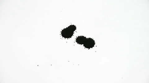 Inkblot on paper Stock Footage 32255254