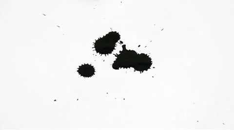 Inkblot on paper Stock Footage 32255258