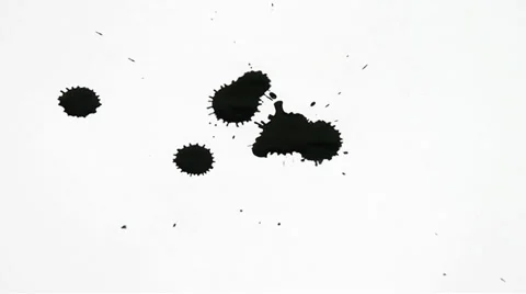 Inkblot on paper Stock Footage 32255261