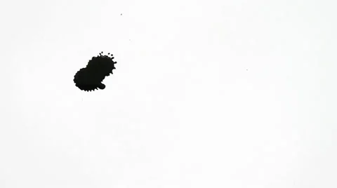 Inkblot on paper Stock Footage 32255274
