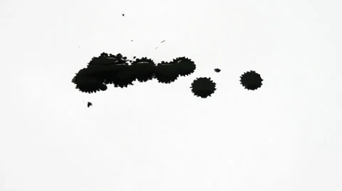 Inkblot on paper Stock Footage 32255279