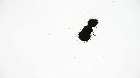 Inkblot on paper Stock Footage 32255280