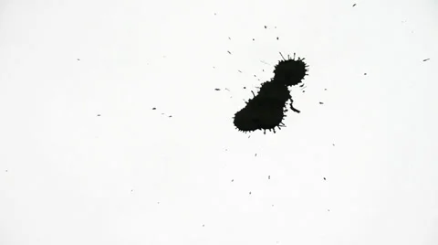 Inkblot on paper Stock Footage 32255281