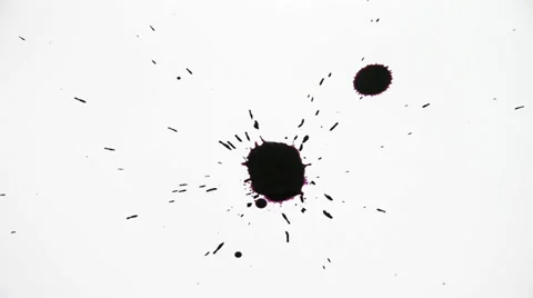 Inkblot on paper Stock Footage 32255382