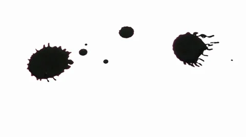 Inkblot on paper Stock Footage 32255395