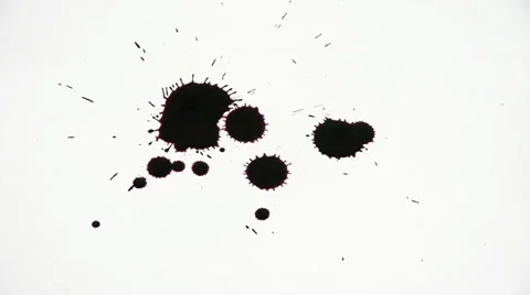 Inkblot on paper Stock Footage 32255411