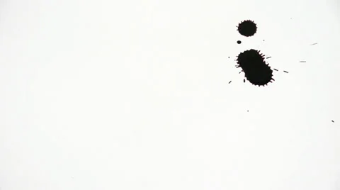 Inkblot on paper Stock Footage 32255430