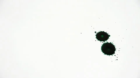 Inkblot on paper Stock Footage 32255484