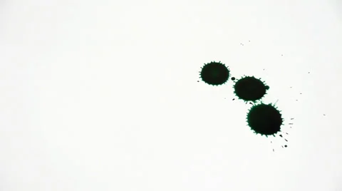Inkblot on paper Stock Footage 32255486