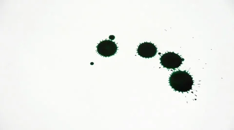 Inkblot on paper Stock Footage 32255489