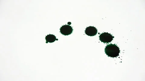 Inkblot on paper Stock Footage 32255491