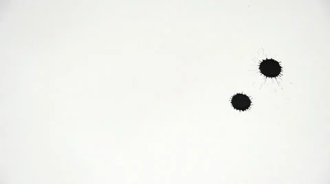 Inkblot on paper Stock Footage 32255514