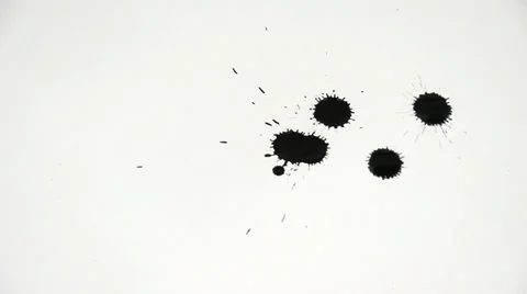 Inkblot on paper Stock Footage 32255522