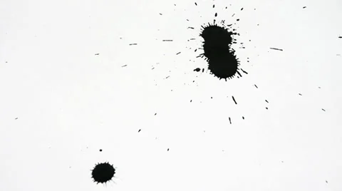 Inkblot on paper Stock-Footage 32255535