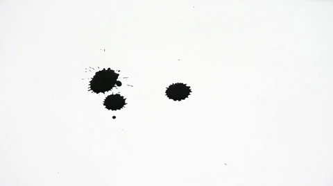 Inkblot on paper Stock Footage 32255537