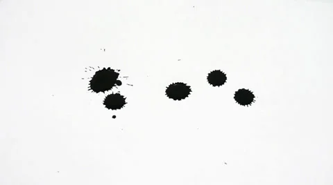 Inkblot on paper Stock Footage 32255540