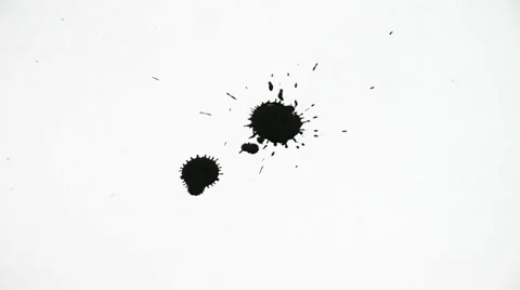 Inkblot on paper Stock Footage 32255561