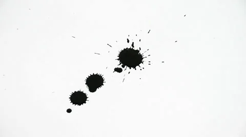 Inkblot on paper Stock Footage 32255562
