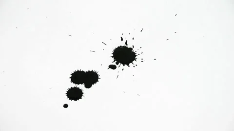 Inkblot on paper Stock Footage 32255563