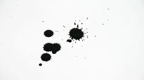 Inkblot on paper Stock Footage 32255566