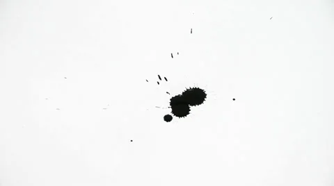Inkblot on paper Stock Footage 32255570