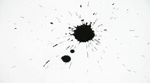 Inkblot on paper Stock Footage 32255572