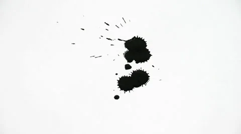 Inkblot on paper Stock Footage 32255578