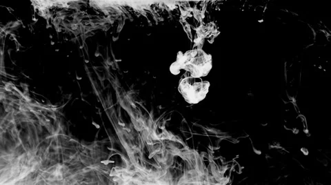 Inkblot in water Stock Footage 32090650
