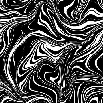 Inked Fluid Wave Seamless Artwork Stock Illustration
