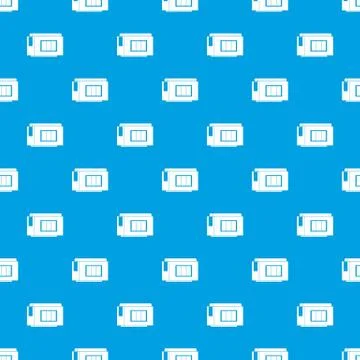 Inkjet printer cartridge pattern seamless blue Stock Illustration