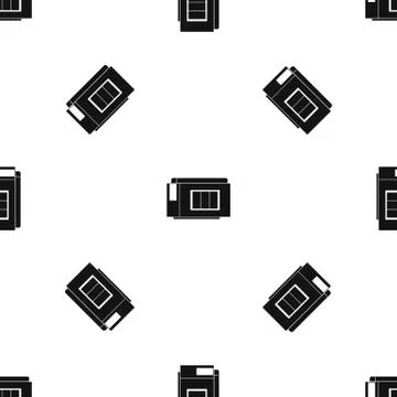 Inkjet printer cartridge pattern seamless black Stock Illustration