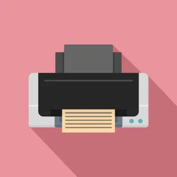 Inkjet printer icon, flat style Stockillustratie