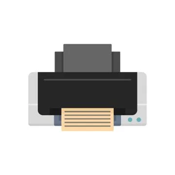 Inkjet printer icon, flat style Stock Illustration