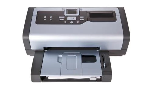 Inkjet printer isolated on a white background Stock Photos