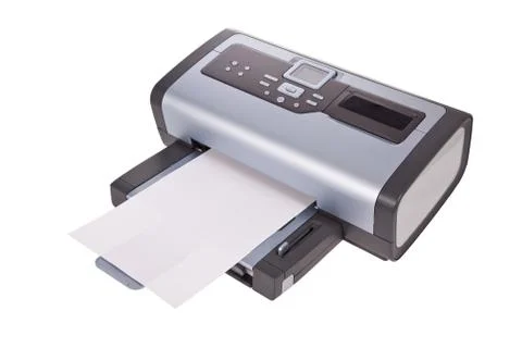 Inkjet printer isolated on a white background Stock Photos