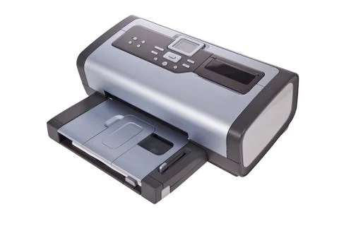Inkjet printer isolated on a white background Stock Photos