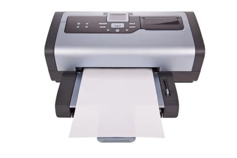 Inkjet printer isolated on a white background Stock Photos
