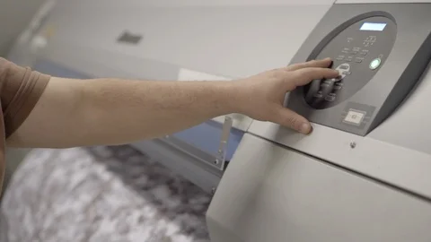 Inkjet Printer - Printing On Fabric- Textile Industry. Stock Footage 89538217