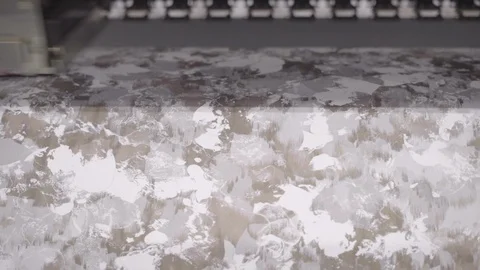 Inkjet Printer - Printing On Fabric- Textile Industry. Stock Footage 89538301