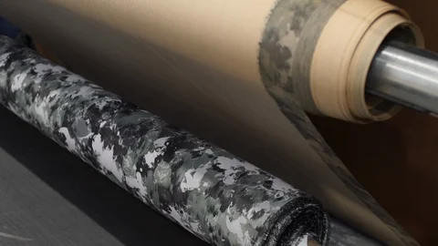 Inkjet Printer - Printing On Fabric- Textile Industry. Stock Footage 89543010
