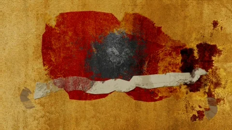 Inks splattered paper intro Stock Footage 334402