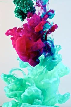 Inks in water 스톡 사진