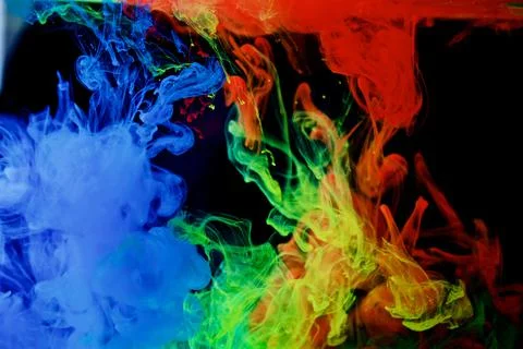 Inks in water 스톡 사진