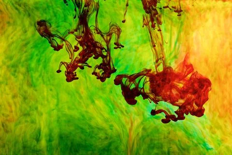 Inks in water 스톡 사진