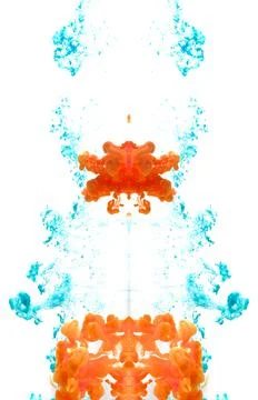 Inks in water 스톡 사진