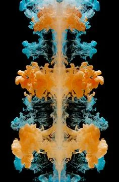 Inks in water 스톡 사진