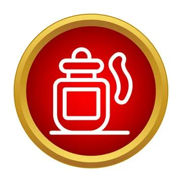 Inkwell icon representing writing and calligraphy tools Stock Illustration
