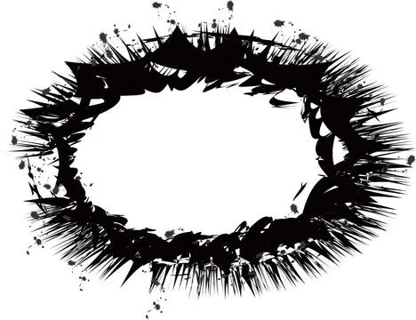 Inky border 2 explode An inky black pen and ink border that has exploded f... Stock Photos